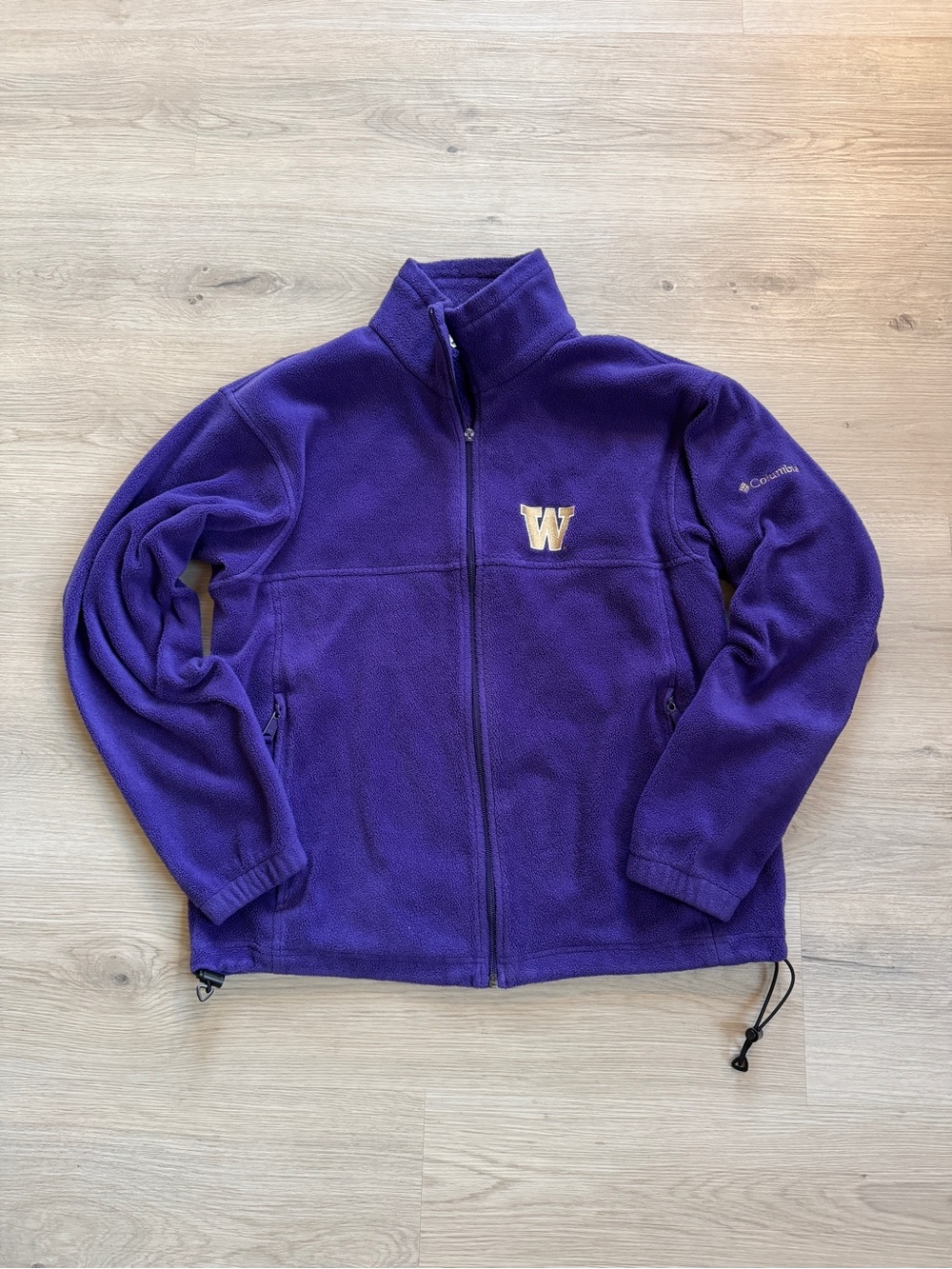 Columbia Washington Huskies Purple Full Zip Fleece Jacket Men’s M